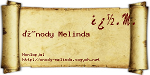 Ónody Melinda névjegykártya