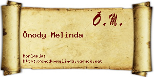 Ónody Melinda névjegykártya