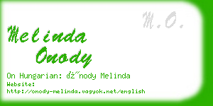 melinda onody business card